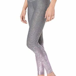 Beyond Yoga Gray Sparkle High Waist Leggings